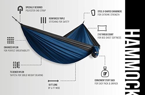 RELAÇÃO DE CAMPING BUMP - Hammock - Gear de acampamento - Hammock de 2 pessoas - Hammock de mochila - Hammock Double Hammock -