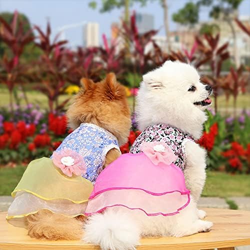 Roupas femininas para cães pequenos vestidos primavera e verão cothes primavera e verão suprimentos fofos de animais de