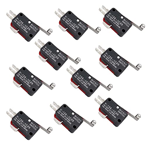 Fainwan 10pcs V-156-1C25 Switch de limite de chumbo SPDT SPDT BASE BASE CACATO DE CONTACO