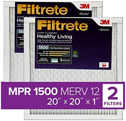 Filtrete 20x30x1, filtro de ar do forno AC, Ultra alergen de vida saudável, 4-pacote e 20x20x1, filtro de ar do forno AC, MPR