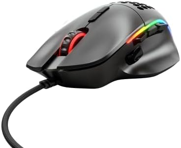 Modelo glorioso I ergonômico fosco preto mouse - 9 botões programáveis, configurações de 9 botões, peso ultraleve, iluminação RGB do