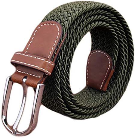Andongnywell Stretch Belts for Men Women Elastic Strided Canvas