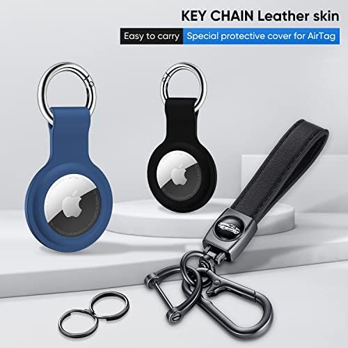 PickBeau 3 em 1 chaveiro de couro para homens, mulheres, cadeia de chaves de clipe de anel de carabiner com anti-perda D-ring