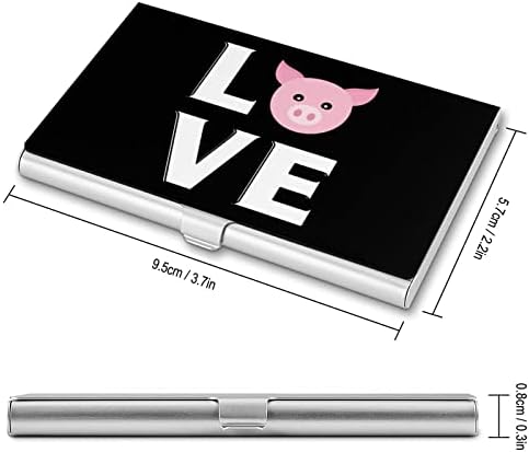 Love Pig Nome Business Nome Card Case Profissional Pocket Organizer Print Funny Print
