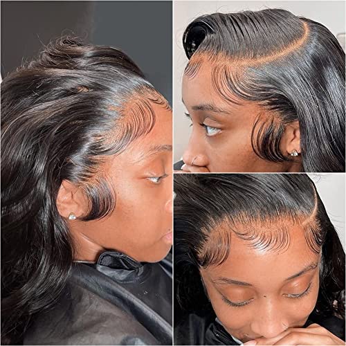 Anyweek 28 polegadas Lace Frontal Wigs Human Human para mulheres negras 180% Densidade 13x4 Onda corporal Lace Front Wigs
