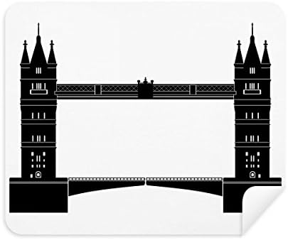 Britraia Londres Tower Bridge Esboço do Reino Unido Limpador de pano Clearner 2pcs Camurça tecido