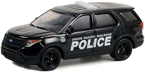 2015 Police Interceptor Utility Black Union Union Pacific Railroad Police Hobby Exclusive Series 1/64 Modelo Diecast Model Car by Greenlight 30386