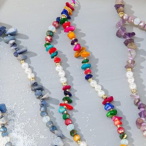 Stone Pearl Beads Chain Chain Chain Women Girls Cellphone Strap Anti-Perd Bedanyard Holding Cord Jewelry