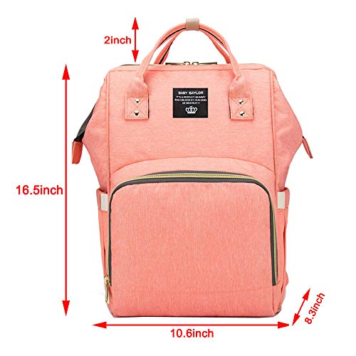 Backpack da bolsa de fraldas Travel Back Pack Back Bags Organizador Mommy Bags preto