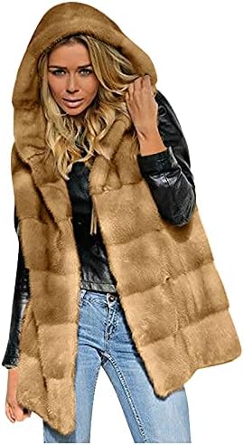 Office Novidade Coats Ladie Full Zip mais quente com caldos com calma de inverno Fuzzy Capuz de cor sólida equipada com