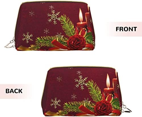 Ognot Christmas Present Box Princied Big Travel Makeup Bag para bolsa, bolsa de higiene pessoal portátil para mulheres