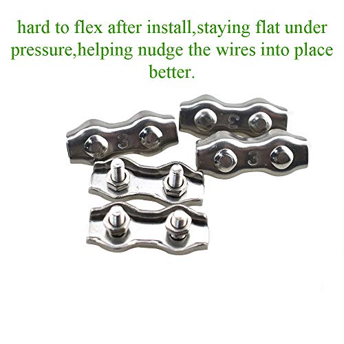 Yadaland 10,5 mm de diâmetro duplex corda de fio clipe de bom aperto cutucar aperto ajuste de ajuste braçadeira de aço inoxidável