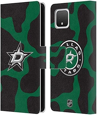 Projetos de capa principal licenciados oficialmente NHL Half Dallas Stars Stars Leather Book Carteira Capa compatível com