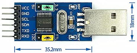 RAKSTORE CH341T 2-1 Módulo 3,3V 5V USB a I2C iiC UART USB para TTL para download da porta serial de chip único