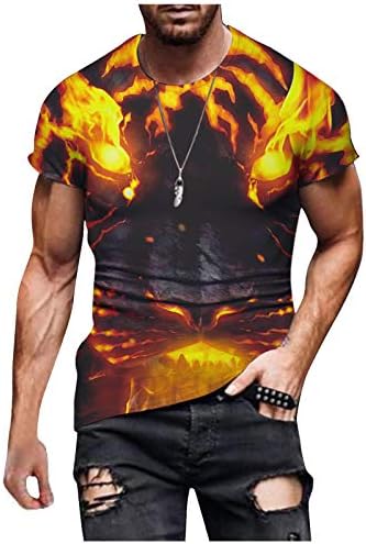Camisetas para tops casuais diários masculinos moda 3d imprimido solto plus size manga curta tampa de blusa de rua