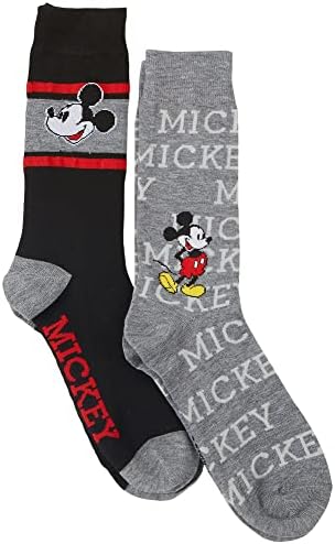 Disney Mickey Mouse Casual Casual Socks 2 Pacote de 2 pares