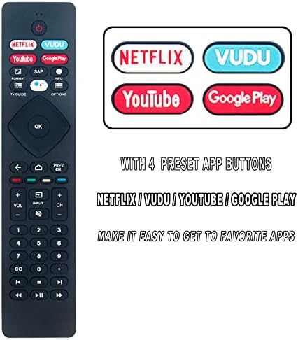 New RF402A-V14 Voice Remote Control Replacement for Philips Android TV 43PFL5604/F7 43PFL5704/F7 50PFL5604/F7 50PFL5704/F7