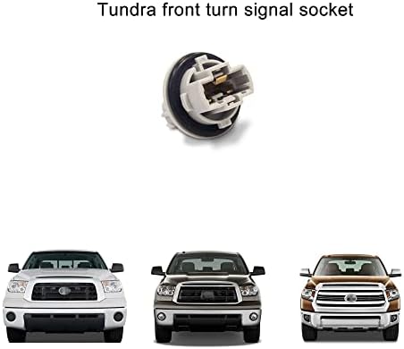 Autoacc sinalizador de lâmpada de lâmpada de giro frontal compatível com Toyota 2005-2021 Tundra, 2005- Tacoma, 2008-2018 Sequoia,