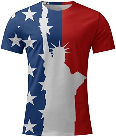 Summer Men Shirt Men Spring e Summer Independence Day Celebração