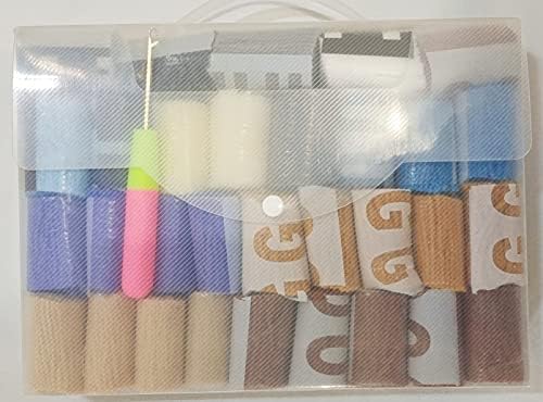 Kits de gancho de trava de lapatain para tampa de travesseiro DIY, tampa de almofada de bordado crochê de artesanato manual
