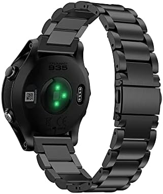 Relógio de aço inoxidável de reposição TTUCFA Banda de cinta para Garmin Forerunner 935 GPS Watch