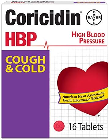 Coricidina HBP Tosse e medicamentos para hipertensos livres de descongestionadores para hipertensos, alívio dos sintomas de frio