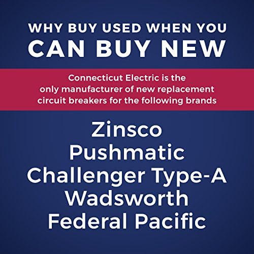 Connecticut Electric Ubia240ni New Wadsworth Tipo A substituição. Dois disjuntores de 40 amp fabricados, cinza