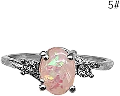 Proposta requintada anéis presentes no engajamento de noivas anel de prata feminino corte oval corte faux diamante festas