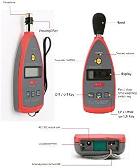 Uxzdx cujux medidor de ruído digital nível de medição de volume de decibéis medidor de ruído de detector de teste de ruído