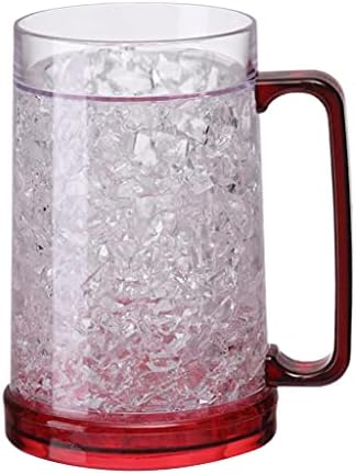Freezer cerveja de gelo caneca clara de refrigeração de vinho duplo gel de parede dupla gel de cerveja gelada bebendo copos