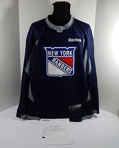 Jogo de New York Rangers usado Jersey da Marinha Reebok NHL 58 DP31319 - Jogo usado NHL Jerseys