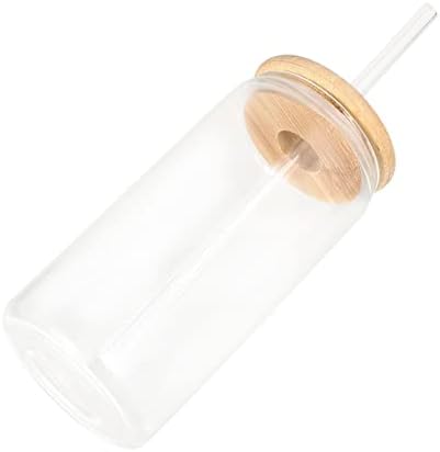 Xícaras de copo de hemotão de copos transparentes bebendo copos com tampas de madeira xícaras com canecas de café com copos de capa