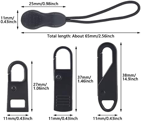 Ekdjkk Zipper Pull Substacting, Kit Universal Zipper Pulls de 24pcs, tags de tags de zíper duráveis ​​fixador de extensão