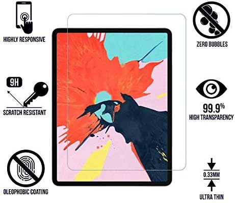 Kepuch 2 Pacote Protetor de tela de vidro temperado transparente para Samsung Galaxy Tab A 9.7 T550 T555C P550 P555C