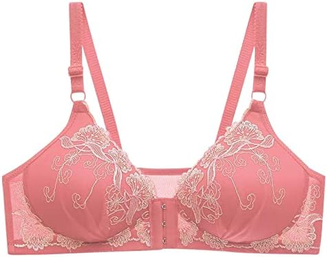 Mulheres Push Up Bra Bra Floral Bordado Fechamento frontal Brae Wirefree Bralettes acolchoados suportam elevadores de clivagem