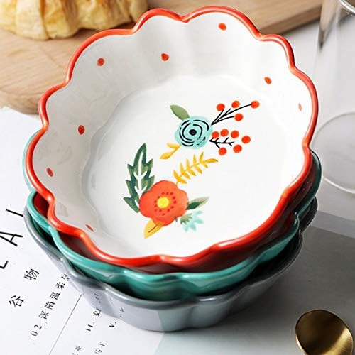 MJWDP 5,8 polegadas Salada Cerâmica Tigela de flor Bowl Bowl Pasta Baking Baking Porcelain Serving Bowl