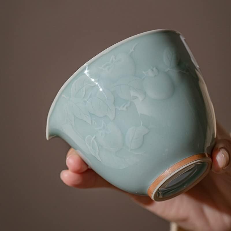Celadon Persimmon Chinese Travel Tea Conjunto de chá de cerâmica Conjunto de chá verde conjunto de chá de kung fu chá porcelana gaiwan xícara tigela tigela de chá