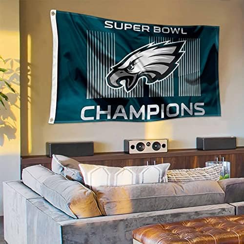 Philadelphia Eagles 2017 2018 Super Bowl LII Champions Flag Outdoor Indoor 3x5 Foot Banner