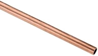 Tubo de cobre de tubo redondo de latão unifizzz h65 15 mm od 0,5 mm espessura de parede de 100 mm de comprimento