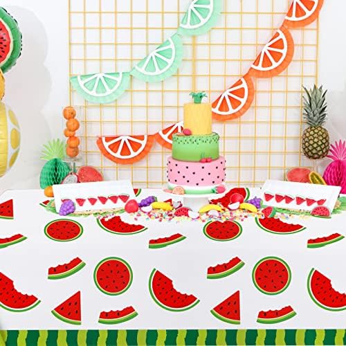 Talha de mesa de melancia vgMannta para uma nas decorações de festas de melão Capas de mesa de melancia para a melancia