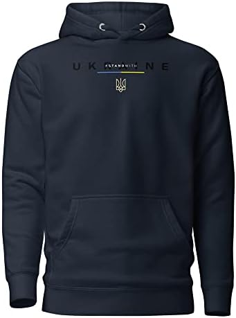 Presidente de Banisiworld Zelensky Ucrânia Trident - Stand With Ucrânia Unissex Hoodie