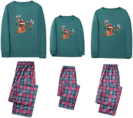 Calças de pijama correspondentes para a família correspondente de pijamas da família Define Pijamas de Natal em família de Natal Conjunto para 3