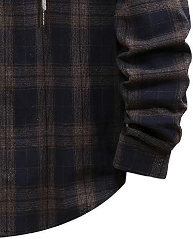 Jaquetas para homens, camisa básica aberta masculino ao ar livre de manga longa Spring Fit Soft Camiseta Plaid Capuzes finos14