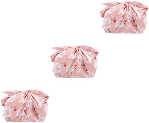Nolitoy 3 folhas do tipo japonês de capa delicada em casa bolsa cm *cm gato envelhecimento coelho decorativo pano tradicional requintado bandana badana multiuso embrulhando flor presente rosa japonês