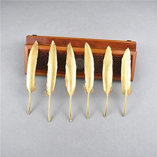 Zamihalaa 50pcs/lote penas de pato dourado de 10 a 15 cm de penas de bricolage para jóias que fabricam decoração de casamento plumas artesanato material de chapéu - royal azul -ouro - 100pcs