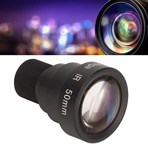 Lente da câmera de segurança, 50 mm de distância focal óptica fácil de instalar lentes de placa única durável para segurança