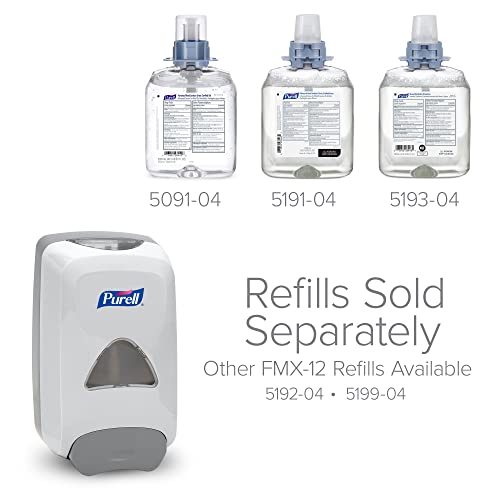 Purell FMX-12 Desnutador de espuma de desinfetante para as mãos Purell, White, dispensador para 1200 ml de refil de espuma