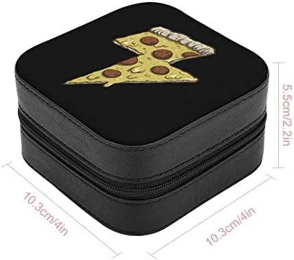 Thunder Cheesy Pizza Feminino Premium Travel Small Jewelry Box Colar Ring Storage Organizer Mini Display Caso
