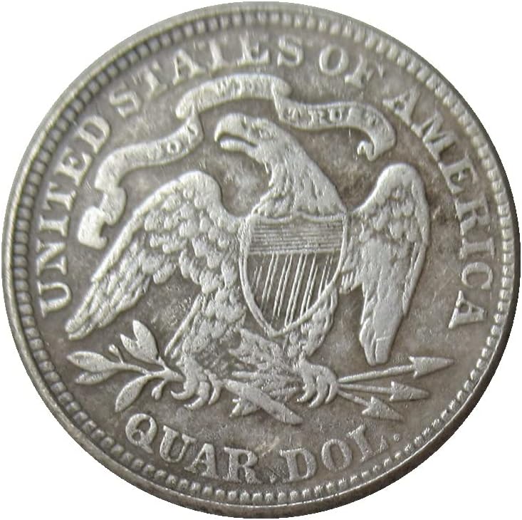 U.S. 25 centavos de bandeira 1871 Moeda comemorativa de réplica banhada de prata