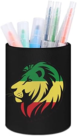 Rasta Lion Impresso Pen Portador Copo Lápis para Organizador do organizador de mesa Copo do escova de maquiagem para escritório de sala de aula em casa